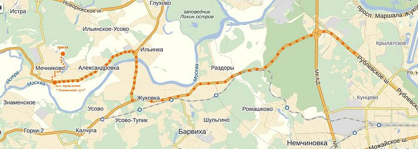 Дублер пятницкого шоссе схема на карте